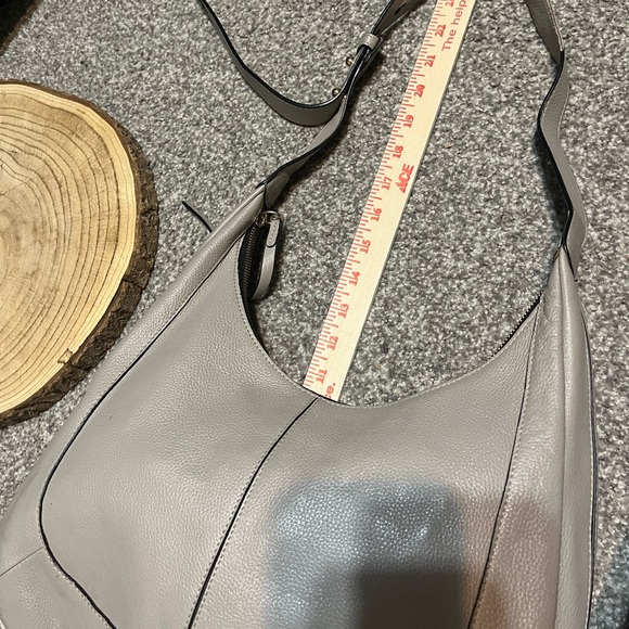 Lodis Bixby Gray Leather Hobo Bag Purse AS IS - Picture 8 of 13